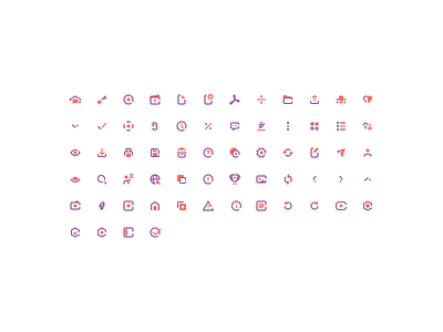 Duotone Icons duotone icon set icons purple red