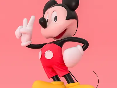 Mickey Mouse-米老鼠 c4d character design illustration letter mascot roles three dimensional ui 三维 米老鼠