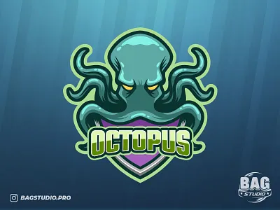 Octopus Esport Logo editable esport gaming illustration kraken logo mascot octopus sports team template