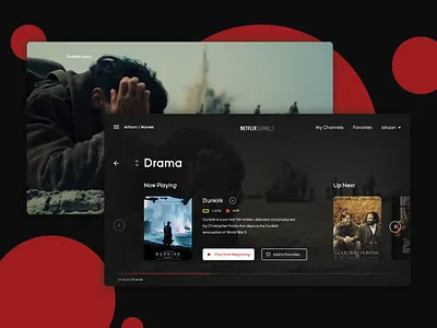 Netflix - Channels branding dark ui design ui uidesign ux web web design webdesign website