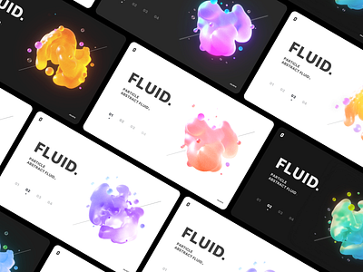 Fluid black c4d card dribbble icon light octane render ui white