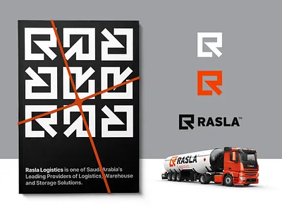 Rasla Logistics - Brand Exploration 🟧⁣⁣ arrow letter monogram logistic logistics logo logo design logo monogram management monogram provider rasla saudi arabia solution storage transport truck warehouse
