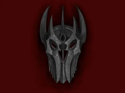 Sauron Helmet helmet illustration lord of the rings lotr procreate sauron