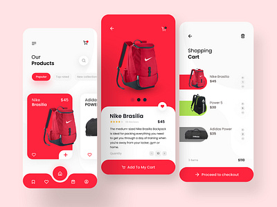 Bag Shop (Free Figma File) app app design apple application bag bag shop bag store bags e commerce app ecommerce figma free freebie interaction ios ios app mobile ui ui ux design ux