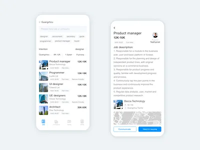 Jobs App app design sketch ui ux