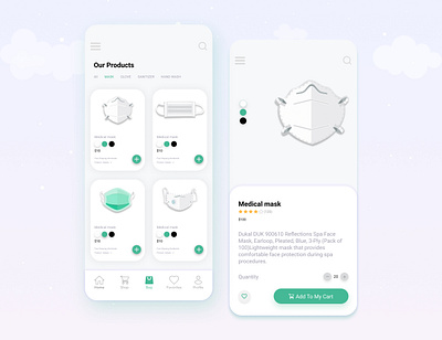 Mask Buy Online for Сoronavirus app app concept app design design ecommerce mask medical ui uxui
