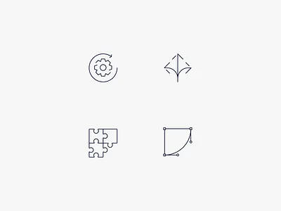 Service Icons app brand design brand identity branding exploration flat flat marks form graphic design icon iconography icon set illustration vector logo logomark logotype stroke outline 3pt typography ui ux user design web web development