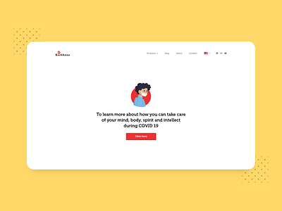 Karkhana COVID-19 Awareness Website awareness coronavirus covid dailyui dribbble flat design illustration intellectual karkhana landing minimal nepal red virus website