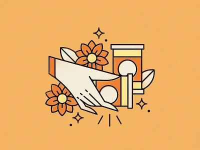 Grocer Tribute american traditional bagger can flower grocer groceries grocery tattoo