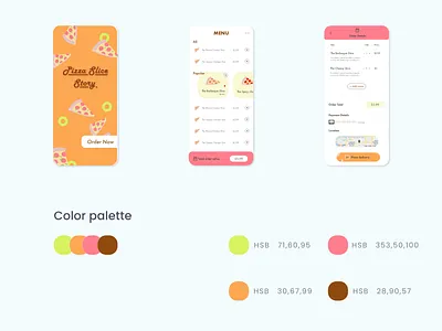 Food ordering application adobexd application application design branding concept design illustration ui ux ux design uxdesigner uxui