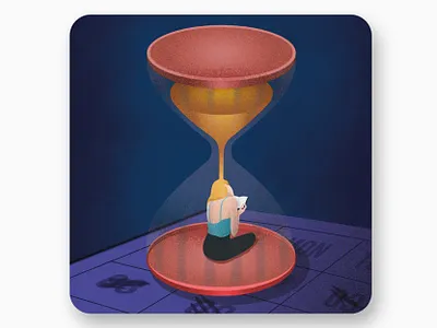 quarantine illustration dribbbles 2020 calendar hourglass lockdown quarantine read time vector wait woman
