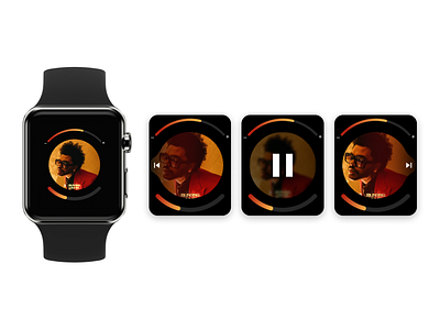 Music Player UI dailyui design minimal music music player ui watch watchos