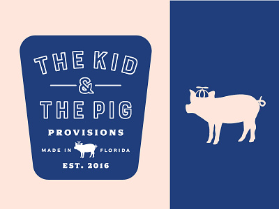 The Kid & The Pig Provisions branding design florida logo made in florida music pig