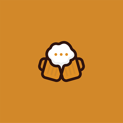 Beer + Chat Bubble appicon beer branding design logo mug social social app social network socialmedia yellow