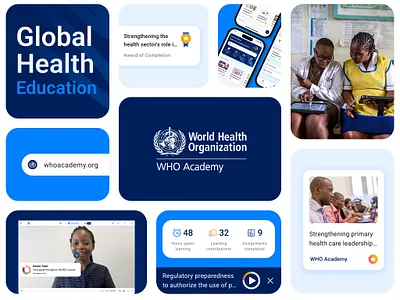 WHO Academy Learning Platform collaboration design process digital health health tech platform development ui user experience user interface ux