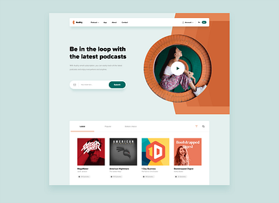 UI Design - Podcast Website Page Design creative design trends inspire podcast ui design uidesign ux design uxdesign webdesig webpage website concept