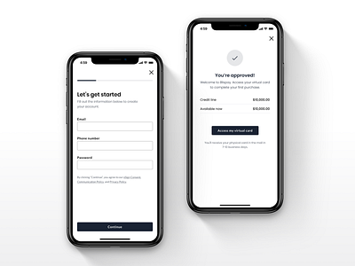 Apply Flow fintech iphone layout ui ux