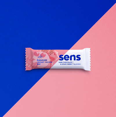 Sens bar branding czech diagonal packaging design protein bar sens