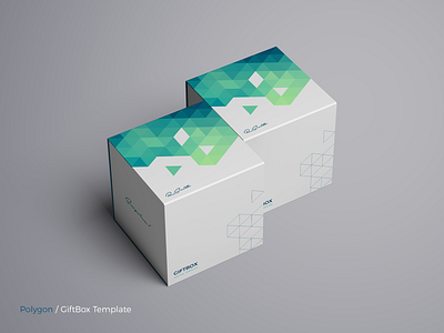 Polygon - GiftBox Vector Template abstract advertising branding creative diamond geometric giftbox graphic design hexagon layout model mosaic packaging pattern polygon product template texture triangle vector