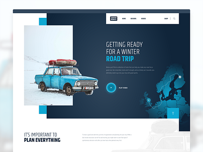 UI Design - Winter Road Trip Article creative inspiration ui design ui designer ui ux ux design webdesig website webtrend