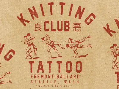 Knitting Club knitting club tattoo wrestle