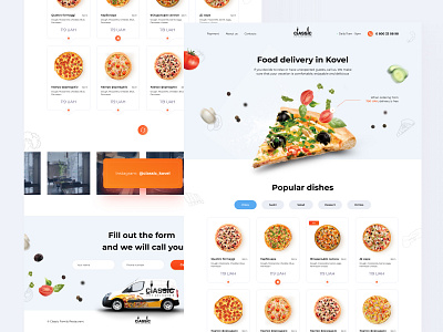 Landing food delivery | Free figma design figma food food and drink free freelance landing pizza uiux webdesign