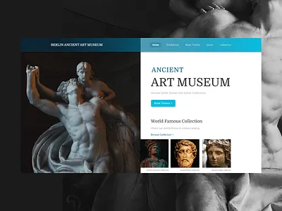 Ancient Art Museum Project ancient art culture design exhibition greek homepage muse museum roman ui web webdesign website