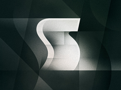 S 36daysoftype art deco drop cap futurist goodtype illustration illustrator letter lettering noir texture type typography vector