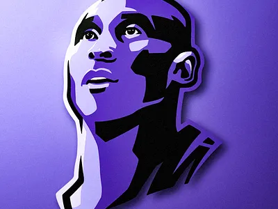 Kobe Bryant Perspective Shot abstract art basketball branding bright draw drawing illustrator kobebryant lakers logo nba neon photoshop poster purple sports vectors wallpaper