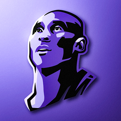 Kobe Bryant Perspective Shot abstract art basketball branding bright draw drawing illustrator kobebryant lakers logo nba neon photoshop poster purple sports vectors wallpaper