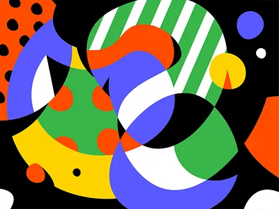 Shapes abstract circle clean colors illustration organic pattern shapes