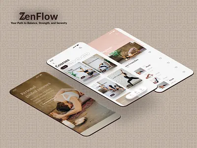 ZenFlow appconcept bestdesign conceptapp creativeui dailyui dribbbleshots fitnessapp interactiondesign madewithfigma mobileappdesign mobileexperience moderninterface nextgenui productdesign smoothui trendingdesign uiinspiration uxtrends wellnesstech yogaapp