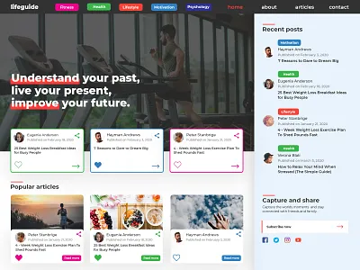 Blog post #035 blog blog design blog post color dailyui design fitness health lifestyle photoshop psychology ui web