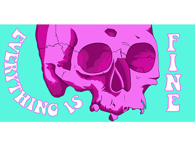 Fine Skull art design flat illustration skull art vector vector illustration adobe web