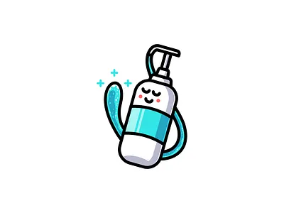Hand Sanitizer cartoon clean doctor hand sanitizer health hospital hygiene logo