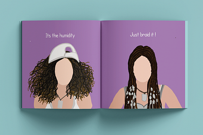 Just Braid it book digitalportrait friends illustration illustrator vector