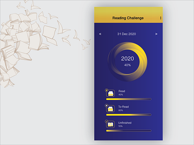 Day 018 | Chart Design app books chart dayliui design illustrator mobile app reading reading app statistics ui ux