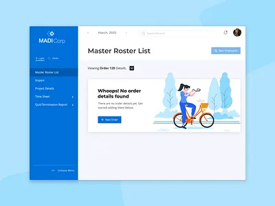 404 Screen for iPad App app app design blue web design