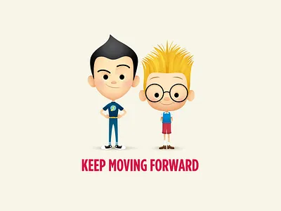 Keep Moving Forward adobe illustrator character design cute disney illustration jerrod maruyama kawaii vector art