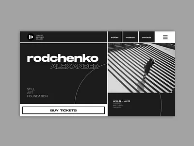 Exhibition Promo art dailyui dailyuichallenge exhibition gallery museum photo photography typography ui web