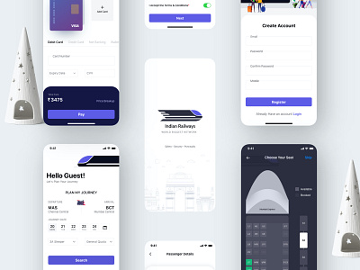 Indian Railways App design ios app design revamp sketch ui