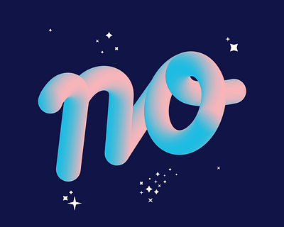 No. graphic design illustration lettering space typogaphy vector