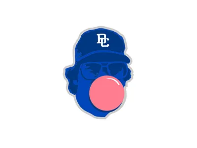 BC Blue Bubble Gum baseball design enotsdesign illustration logo retro sports vector vintage