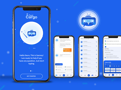 Cargo Application with AI Powered Chatbot branding product design user experience wireframe xd downloads xd downloads xd ui kit