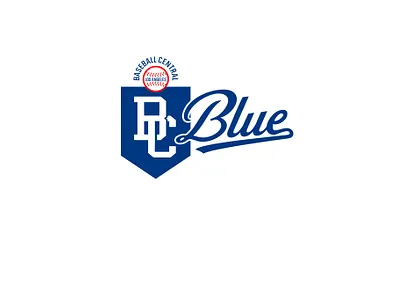 BC Blue logo baseball design logo pms294 vintage