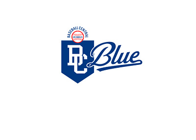 BC Blue logo baseball design logo pms294 vintage