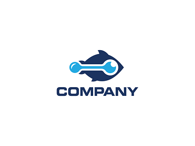 Data Fish Logo animal data design fish internet link logo logo design mascot networking robot robotics server tech logo technology technology logo