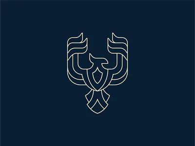 Phoenix academy bird brand flight line lines logo phoenix