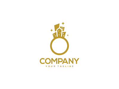 Ring City Logo beauty building city design diamond estate gold golden home jewelry logo logo design logos precious real estate ring skyline spa wedding wedding card