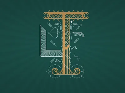 36daysoftype – T 36days 36daysoftype art deco letter lettering t type typo